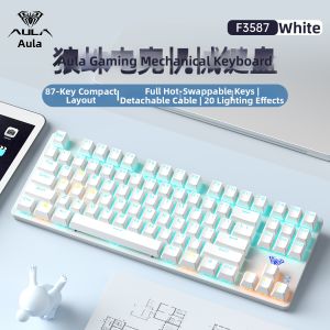 AULA | Gaming Mechanical Keyboard and Mouse Set 87 Keys Wired Side-Engraved