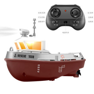 Mini Remote Control Tugboat Soakable Wireless Electric High-Speed Speedboat Ship Kids Water Artificial Toy Boat Model
