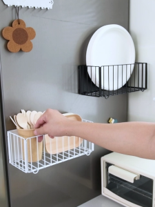 SG Magnetic Foldable Clothes Basket for Laundry Storage or Fridge Side No Drill HDB Condo