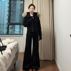 SUHUIQIAN | Warm Fleece Collar Thickening Jacket Autumn Winter New Petite Fit Waist Cinched
