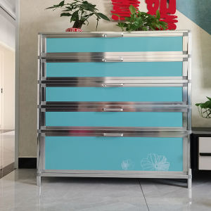Outdoor Waterproof Sunscreen Household Simple Cabinet Large Capacity Aluminum Alloy Doorway Shoe Cabinet Balcony Dustproof Large Capacity Shoe Rack