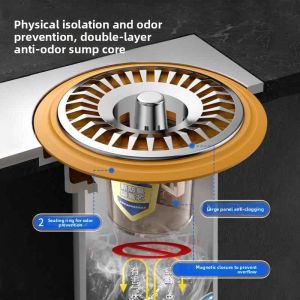 MONLEYTA | Universal Bathroom Drain Odor Eliminator Core Toilet Bug Proof Sewer Pipe Anti-back Odor Seal Cover Sink Drainage System