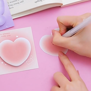 Bestella💗Kertas catatan tempel warna gradien gaya Ins dengan pesan bintang lima untuk perlengkapan kantor COD