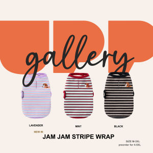 เสื้อคลุมกันหนาว สำหรับสัตว์เลี้ยง สวมใส่ง่าย รุ่น JamJam Stripe wrap ใหม่ล่าสุดจาก Puppy Gallery มี 3 สี