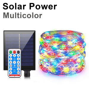 Outdoor Solar Fairy Lights Waterproof LED Solar String Lights For Patio Fence Garden Yard Christmas Backyard Porch Balcony Decor