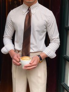 Retro Italian Fashionable Fitted Shirt