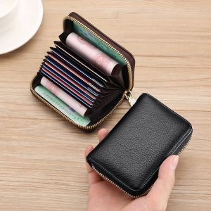 2025 New Womens Compact Luxury High Capacity Multi-Slot Credit Card Holder ID Document Wallet Coin Purse Fashionable PU Leather