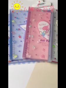 4 Styles Sanrio Cinnamoroll Notebook Kawaii My Melody Loose leaf notebook double-buckle 26-hole binder Diary Cute Anime Kuromi Detachable Journal Book Gift for Kids