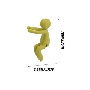 10Pcs Little Figure Plant Support Clip Waterproof Plastic Hugging Design for Glass Vase Hydroponic Container Anti Tilt