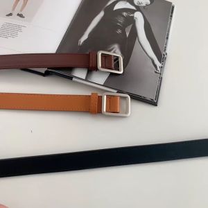 Vintage Belt Non-porous Waistband Adjustment Jeans Ladies Belt Thin Trim Black Belt Decorate