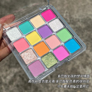 Colorful Eyeshadow Palette Performance Stage Makeup Shiny Beads Rainbow on Eyes Beauty Decoration 16 Colors Various Textures