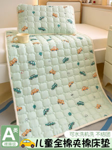 Class a Pure Cotton Mattress Bed Pad Baby Toddler Nursery Childrens Patchwork Soft Pad Medium Firmness Breathable Polyester Cover