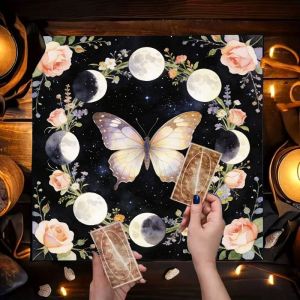 VIKAMA Tree of Life Sun Moon Moon Phase Stars Altar Cloth Tarot Cards Tablecloth Witch Astrology Divination Ceremony Mat