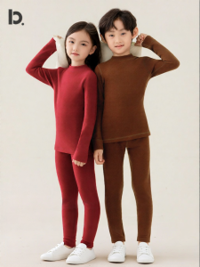 batubatu | Warm Insulated Childrens Underwear Set Red