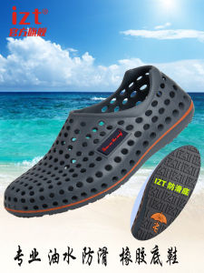 รองเท้าแตะกันลื่นกลางแจ้งแบบสวมสบายสำหรับฤดูร้อน รองเท้าแตะชายหาดแห้งเร็ว รองเท้าตกปลา รองเท้าขับรถแบบสวมสบาย รองเท้าแตะแบบมีรูสำหรับเดินทาง