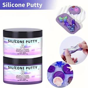Silicone Putty Kit for DIY Making | Non-toxic Heat | for DIY Resin Casting Resin  Wax Crafts and DIY Project Make (Purple)
