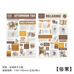 Chaoyu Life Newspaper Clipping Retro Stickers Ins Style Good-looking English Magazine Journal Material DIY Collage Decoration