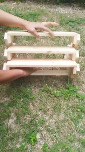 ชั้นไม้วางของพับเก็บได้ ประหยัดพื้นที่ ขนาด 30*30*40 ซม.