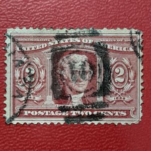 Koleksi Prangko kuno USA klasik 2 Cents Seri Louisiana Purchase Exposition Tahun 1904 USED