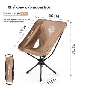 Ghế Ngồi Thư Giãn Gấp Gọn Chất Liệu Hợp Kim Nhôm Có Thể Xoay 360 Độ
