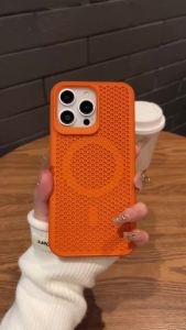 สําหรับ Magsafe Cooling เคสโทรศัพท์สําหรับ iPhone 16 15 14 13 12 11 Pro Max Plus ปลอกป้องกันการกระจายความร้อนกันลื่น