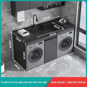 MAKEMINGTUO | Tủ Lưu Trữ Máy Giặt Đôi Ban Công