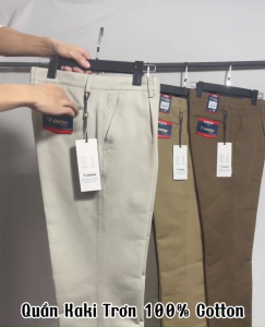 Quần Kaki 100% Cotton 1 Ly Trung Niên Vĩnh Tiến Trơn Màu 565 Nhiều Màu N4