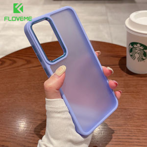 FLOVEME Luxury Matte Transparent Phone Case For Samsung Galaxy S23 Ultra S23 Plus Candy Color Silicone Soft Frame Shockproof Bumper Back Cover For Samsung S23