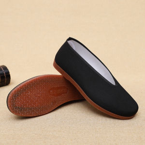 JIFANPAUL | Retro Kungfu Performance Black Canvas Shoes