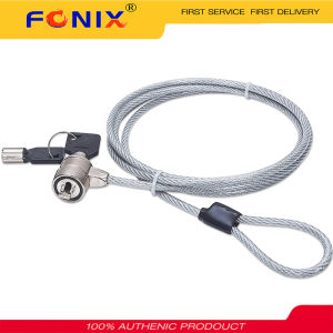 FONIX Laptop Cable Lock Zinc Alloy Notebook Computer Security Lock With 2 Tubular Keys 1.1M Steel Cable