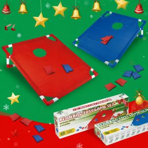 Portable Cornhole Game Set with 1 Durable Board & 6 Soft Bean Bags – Ideal for Yard Toss Games – Christmas and New Year Gifts