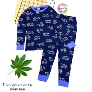 Bộ bé trai đồ bộ bé trai dài tay size đại thun cotton VNXK Jennie kids J464