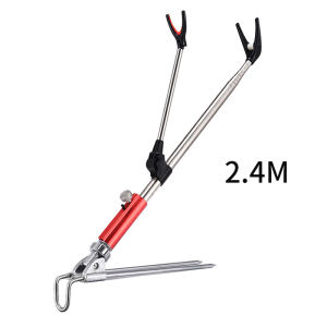 Giá Đỡ Cần Câu Bằng Thép Không Gỉ Có Thể Điều Chỉnh Được Giá Đỡ Tay Cầm 2.4m Dụng Cụ Câu Cá Ngoài Trời