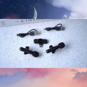 FAST DELIVERY TaffSTUDIO 2 PCS Mic Wireless Lavalier Suara Jernih Jarak Jauh 2.4GHz USB Type C