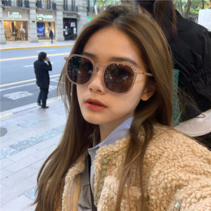 Korean Style Ins Concave Style Street Shot Fashion Brown Sunglasses Women Versitile Make Your Face Look Smaller Polarized Sunglasses Square