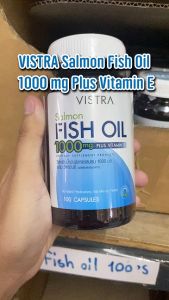 Vistra Salmon Fish Oil 1000 mg. วิสทร้า แซลมอน ฟิชออยล์ [75 แคปซูล] น้ำมันปลา