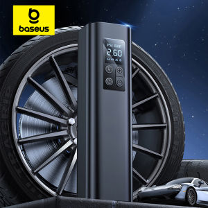 Baseus ปั๊มลมรถจักรยานยนต์ 12V ปั๊มลมแบบพกพาสําหรับรถยนต์จักรยานเรือเครื่องอัดอากาศยางดิจิตอลปั๊มลมไฟฟ้า