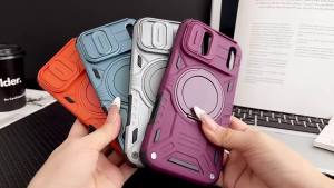 Slide Camera Protection For Magsafe Magnetic Ring Holder Case For iPhone 18 Pro Max 17 Air 17e 16e 16 15 14 Plus 13 Back Cover