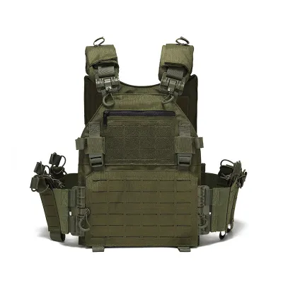 New Combat Vest 6094 Quick Release Lightweight Laser Cut Black Gear Carry Hunting Tactical Vests