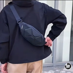 Ready Stock!! JUMAHE Motorcycle Riding (M) Size Pu Waterproof Men Waist Bag Chest Bag Pouch Bag