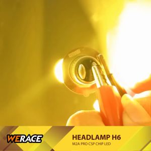 WERACE LED Headlamp H6 CSP Chip Hi-Lo Putih-Kuning 1860 Lampu Depan White Yellow AC DC 12V Motor Bebek Matic Super Terang
