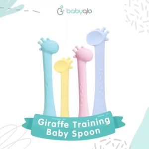 Babyqlo Giraffe Training Baby Spoon - Peralatan Makan Anak