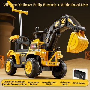 PALONG | Ride-on Remote Control Electric Excavator Toy