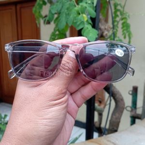 Kacamata Plus Double Fokus Baca dan Jalan Lensa Teduh Anti Silau Untuk Pria dan Wanita