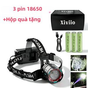 Đèn Pha LED 1500W Với Cảm Biến Chuyển Động Hồng Ngoại 6000M Sạc USB Có Thể Điều Chỉnh Độ Sáng Cường Độ Cao Dùng Cho Cắm Trại Săn Bắn Đi Bộ Đường Dài