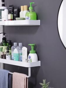 kệ để đồ nhà tắm kệ góc nhà tắm kệ mỹ phẩm treo tường dài 35 cm nhựa HI cao cấp Bee Boy