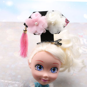 Chinese Style Small Gege Barrettes Chinese Ancient Style Tassel Flowers Headdress Top Clip Girl Performance Hair Accessories Kids Jewelry Hairpin