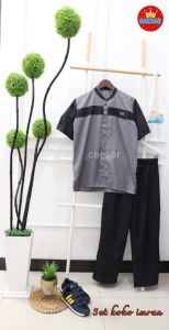Caesar Setelan Baju Muslim Anak Laki-Laki Couple Kemeja Dewasa Katun Toyobo