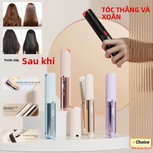 Máy Làm Thẳng Và Uốn Tóc Mini Sạc USB Không Dây Tiện Dụng Cho Ký Túc Xá Salon Du Lịch Sử Dụng Tại Nhà - Mẫu Mới 2025