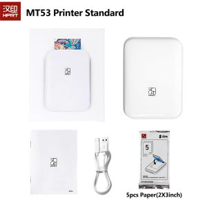 MT53 Color Photo Wifi Printer Mini Portable Mobile Handheld Pocket Bluetooth Printing Machine 2x3 inch Zink Sticky-Backed Paper